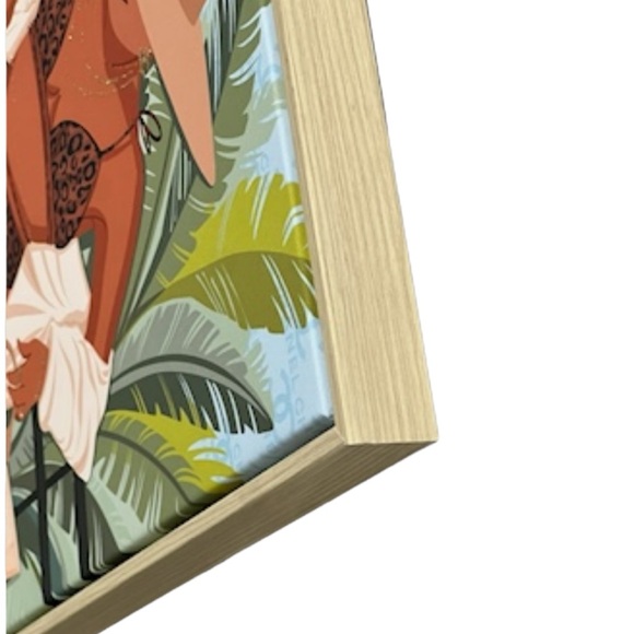 NEW Designart 'Chanel Resort Babe' Modern Framed Canvas Wall Art Print 16" x 20" - Picture 6 of 9